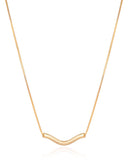 Gargantilha Veneziana Pingente Ondulado Banhado a Ouro 18K - 50 cm