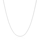 Gargantilha Longa Cordão Baiano Ródio Branco