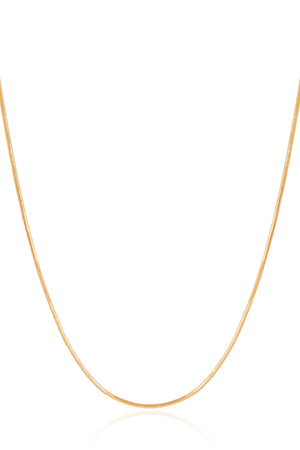 Gargantilha Rabo de Rato 1 mm Banhado a Ouro 18K