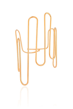 Bracelete Fio Ondas Banhado a Ouro 18K