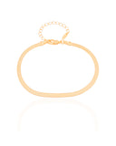 Pulseira Malha Fita 3 mm Banhado a Ouro 18K