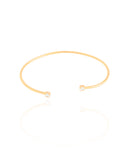 Bracelete Fio Pontos de Luz Cristal 3 mm Banhado a Ouro 18K