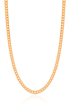 Gargantilha Grumet 4 mm Fecho Mosquetão Banhado a Ouro 18K - 40 cm