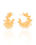 Brinco Argola Mola Espiral 3.6 cm Banhado a Ouro 18K