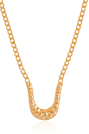 Gargantilha Elos Grumet Pingente Orgânico Banhado a Ouro 18K