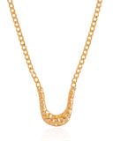 Gargantilha Elos Grumet Pingente Orgânico Banhado a Ouro 18K