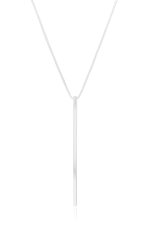 Gargantilha Longa Palito Ródio Branco