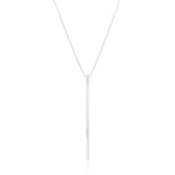 Gargantilha Longa Palito Ródio Branco