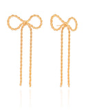 Brinco Laço Cordão Baiano 6.3 cm Banhado a Ouro 18K