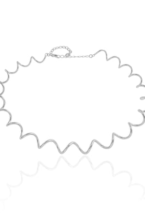 Aro Ondulado Ródio Branco