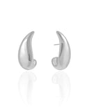 Brinco Gota Lisa 3.3 cm Ródio Branco