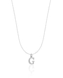 Choker Nylon Letra G Ródio Branco