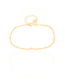 Pulseira Grumet Bolinhas 3 mm Banhado a Ouro 18K