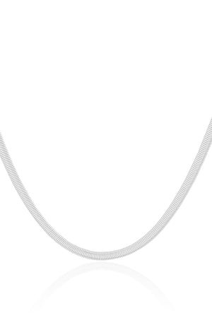 Choker Snake 3 mm Ródio Branco
