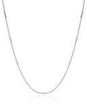 Gargantilha Grumet Achatada Ródio Branco - 45 cm