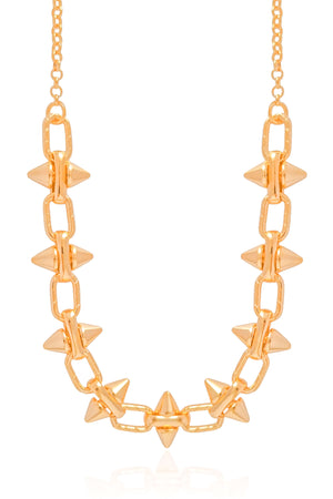 Gargantilha Elos Spike 13 mm Banhado a Ouro 18K - 45 cm
