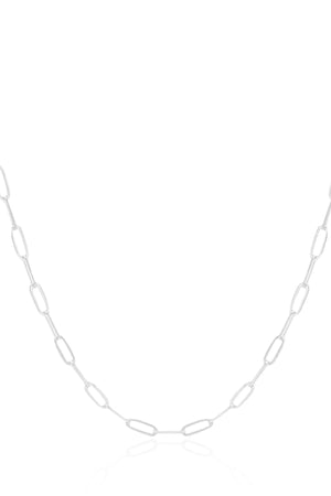 Gargantilha Longa Elos 3 mm Ródio Branco