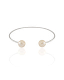 Bracelete Pérolas Ródio Branco