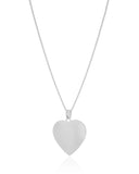 Gargantilha Veneziana Coração Flat Liso Ródio Branco - 45 cm