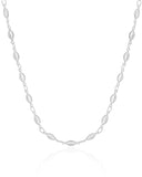 Choker Navetes Cristal Ródio Branco