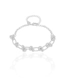 Pulseira Elos Nó Ródio Branco