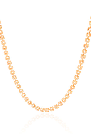 Choker Elos Duplos 4 mm Banhado a Ouro 18K