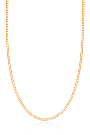 Gargantilha Grummet 2 mm Banhado a Ouro 18K - 45 cm