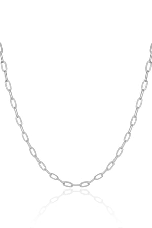 Choker Elos 3 mm Ródio Branco