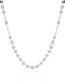 Choker Plaquinhas Redondas Flat Ródio Branco