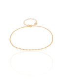 Pulseira Bolinhas Achatadas Banhado a Ouro 18K