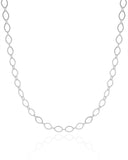 Choker Elos Losango 4 mm Ródio Branco