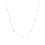 Choker Bolinhas Ródio Branco