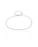 Pulseira Bolinhas Achatadas Ródio Branco