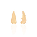 Ear Hook Meia Lua Lisa Banhado a Ouro 18K
