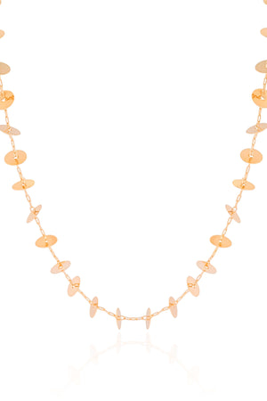 Choker Plaquinhas Lisas 6 mm Banhado a Ouro 18K