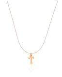 Choker Nylon Letra T Banhado a Ouro 18K