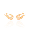 Ear Cuff Filetes Lisos 1.5 cm Banhado a Ouro 18K