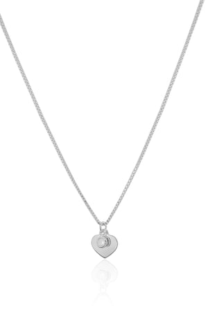 Gargantilha Infantil Veneziana Coração Ponto de Luz Cristal Ródio Branco