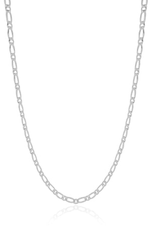 Gargantilha Elos 3 mm Ródio Branco - 40 cm