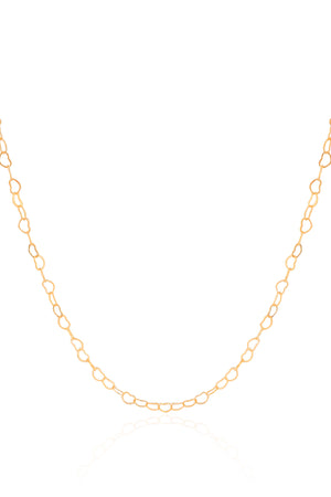 Choker Corações Vazados 3 mm Banhado a Ouro 18K