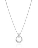 Gargantilha Veneziana Redondo Texturizado Ródio Branco - 45 cm