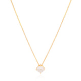 Gargantilha Veneziana Ponto de Luz Cristal Banhado a Ouro 18K