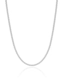 Choker Torcida Detalhada 2 mm Ródio Branco