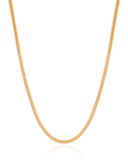 Gargantilha Rabo de Rato 3 mm Banhado a Ouro 18K - 45 cm