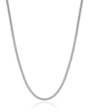 Gargantilha Rabo de Rato 3 mm Ródio Branco - 45 cm