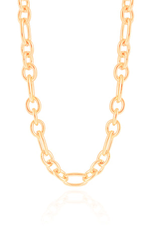 Choker Elos Ovais 8 mm Banhado a Ouro 18K