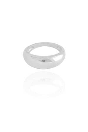 Anel Liso Tamanho 15 Ródio Branco