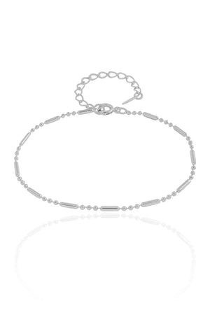 Pulseira Canutilhos 1.0 mm Ródio Branco