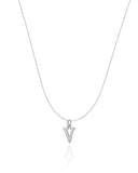 Choker Nylon Letra V Ródio Branco