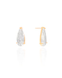 Brinco Gota Cristal 2.3 cm Banhado a Ouro 18K